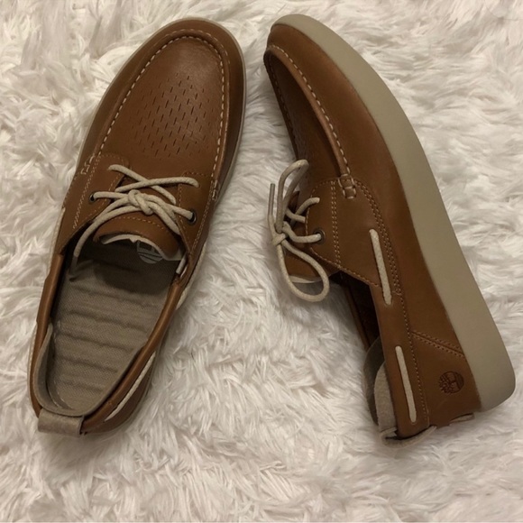 Timberland Project Better Boat Full Grain Leather Upper Brown Shoes Size 7M - Picture 15 of 16
